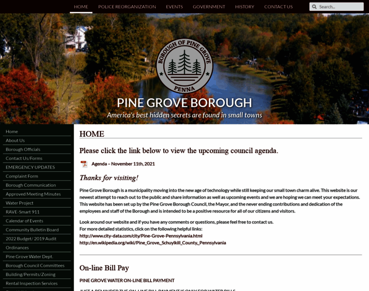 Pinegroveborough.org thumbnail