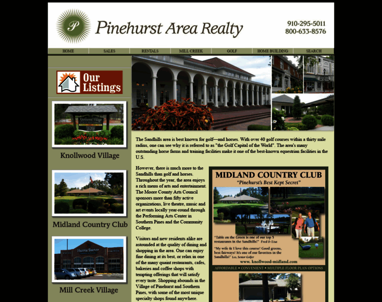 Pinehurstarearealty.com thumbnail
