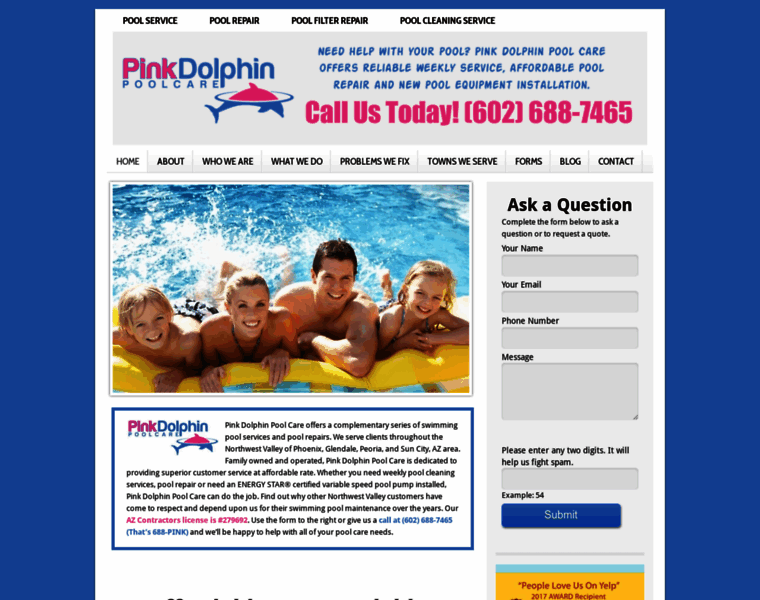 Pinkdolphinpoolcare.com thumbnail