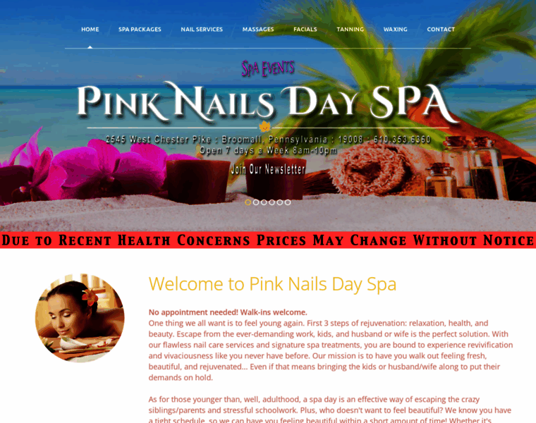 Pinknailsdayspa.com thumbnail