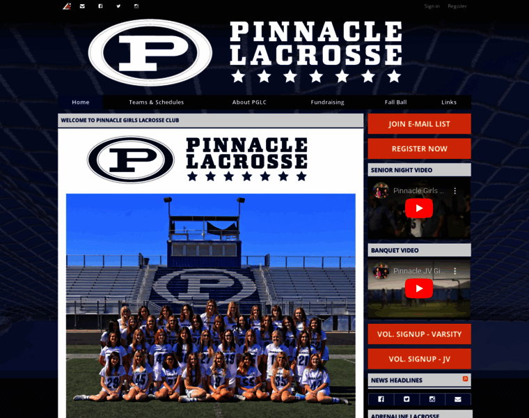 Pinnaclegirlslacrosse.com thumbnail