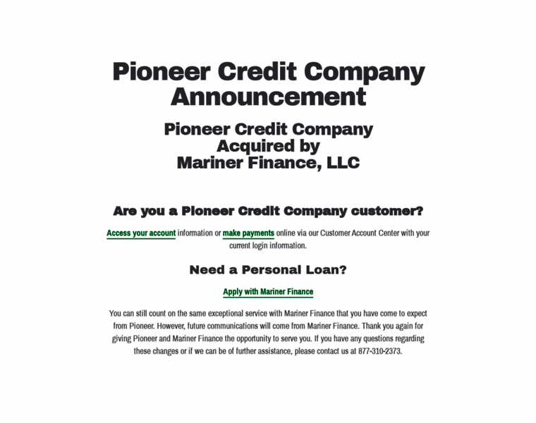 Pioneercredit.net thumbnail