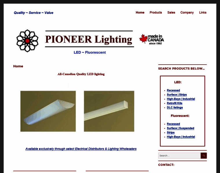 Pioneerlighting.com thumbnail