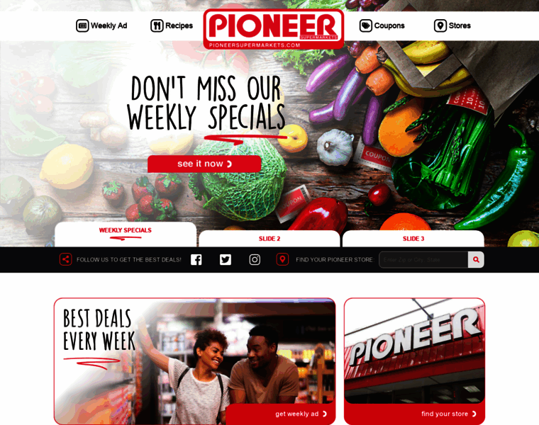 Pioneersupermarkets.com thumbnail