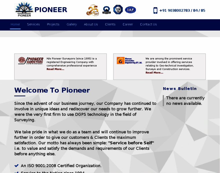 Pioneersurveyors.com thumbnail