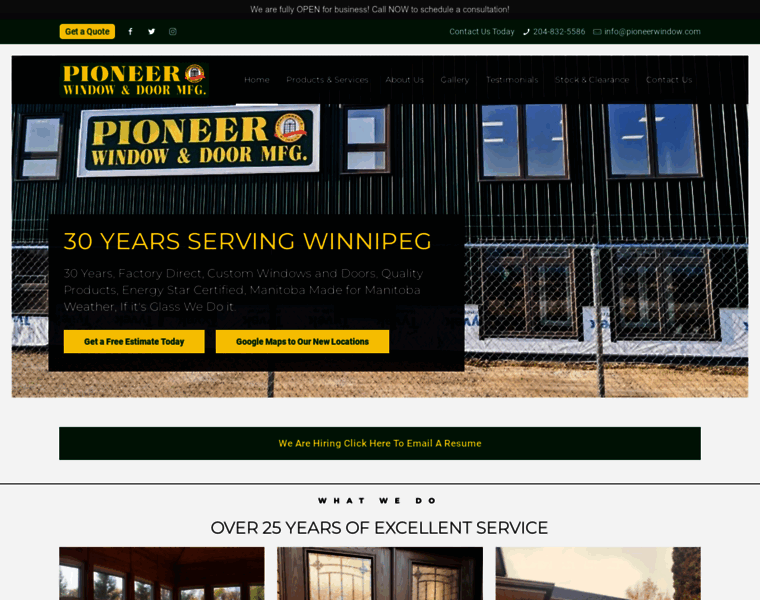Pioneerwindowanddoor.com thumbnail