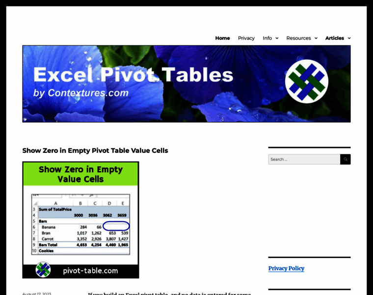 Pivot-table.com thumbnail