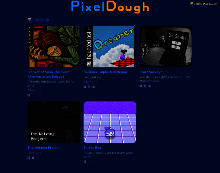 Pixeldough.itch.io thumbnail