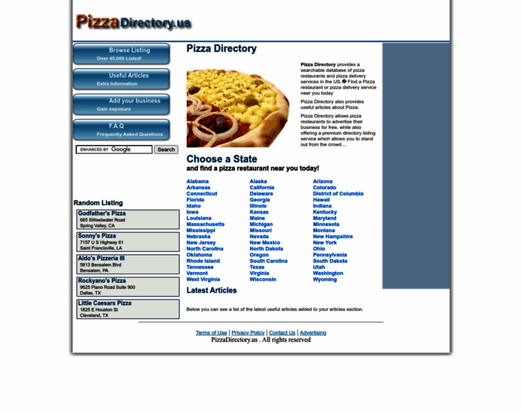 Pizzadirectory.us thumbnail