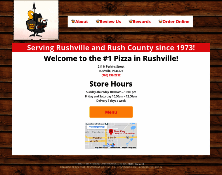 Pizzakingofrushville.com thumbnail