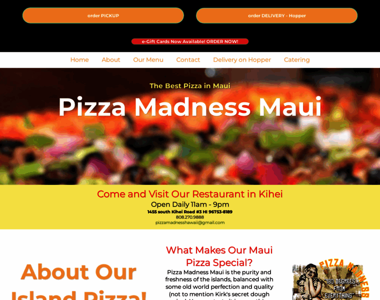 Pizzamadnessmaui.com thumbnail