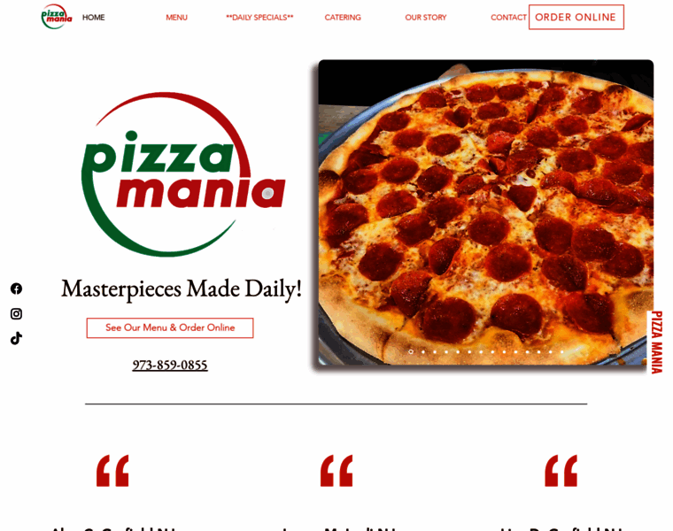 Pizzamanianj.com thumbnail