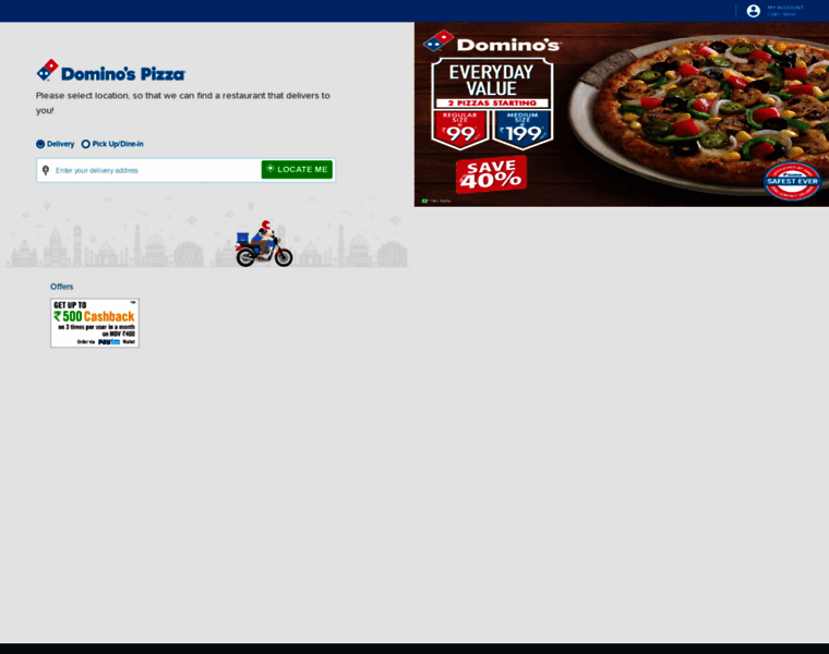 Pizzaonline.dominos.co.in thumbnail