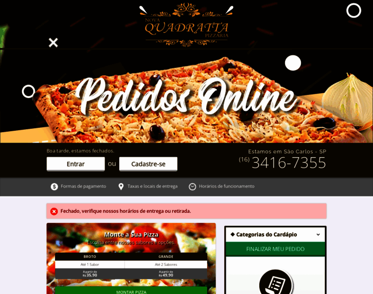 Pizzaquadratta.com.br thumbnail