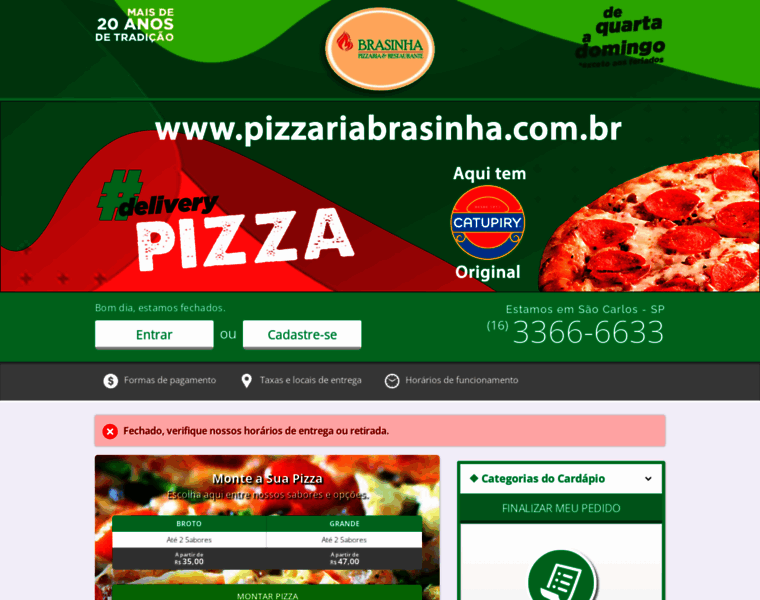 Pizzariabrasinha.com.br thumbnail