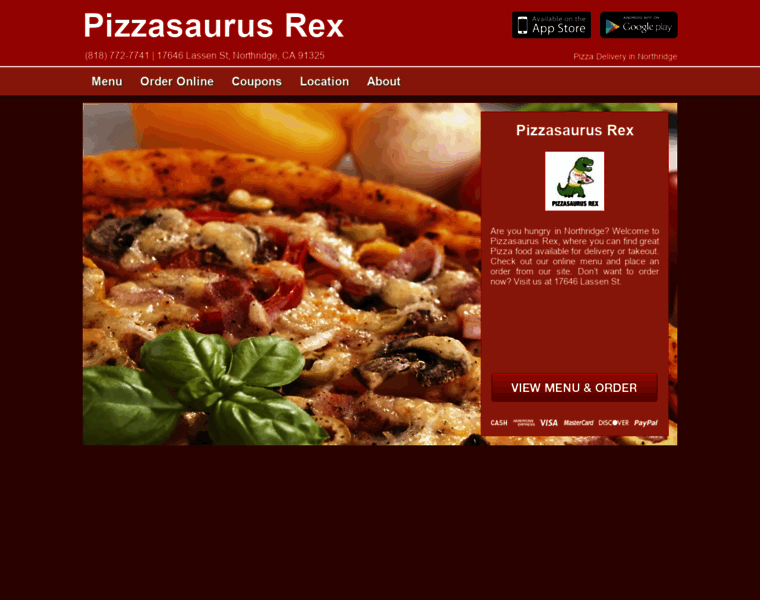 Pizzasaurusrex.com thumbnail