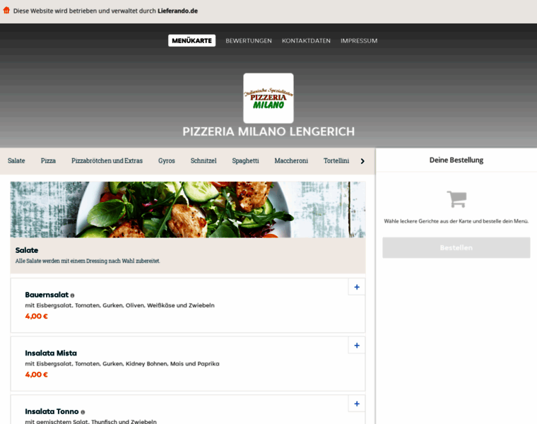 Pizzeria-milano-lengerich.de thumbnail