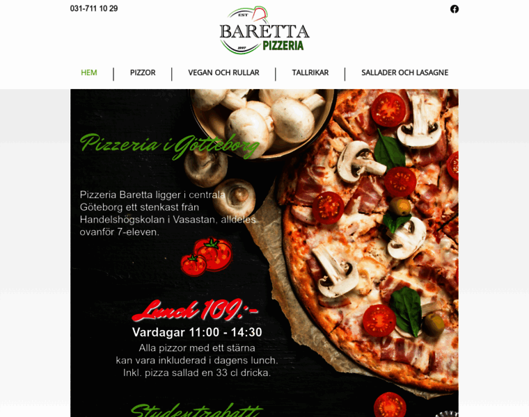 Pizzeriabaretta.se thumbnail