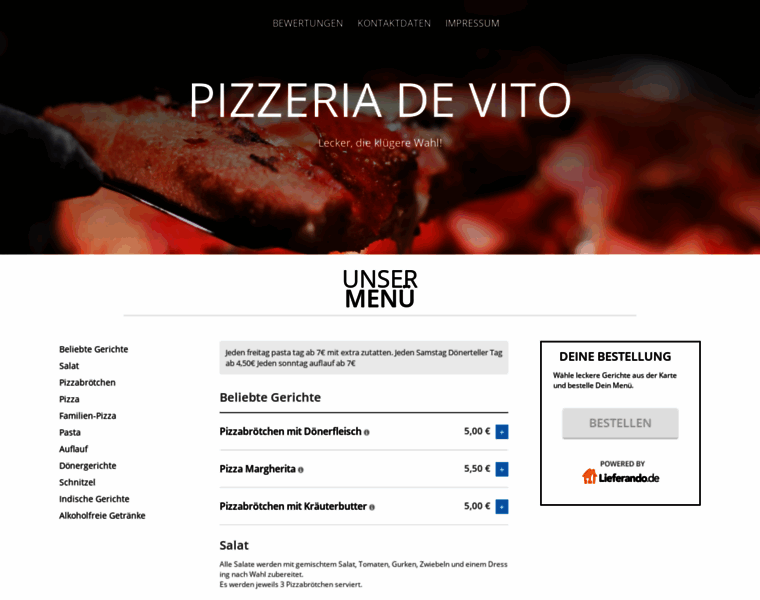 Pizzeriadevito.de thumbnail