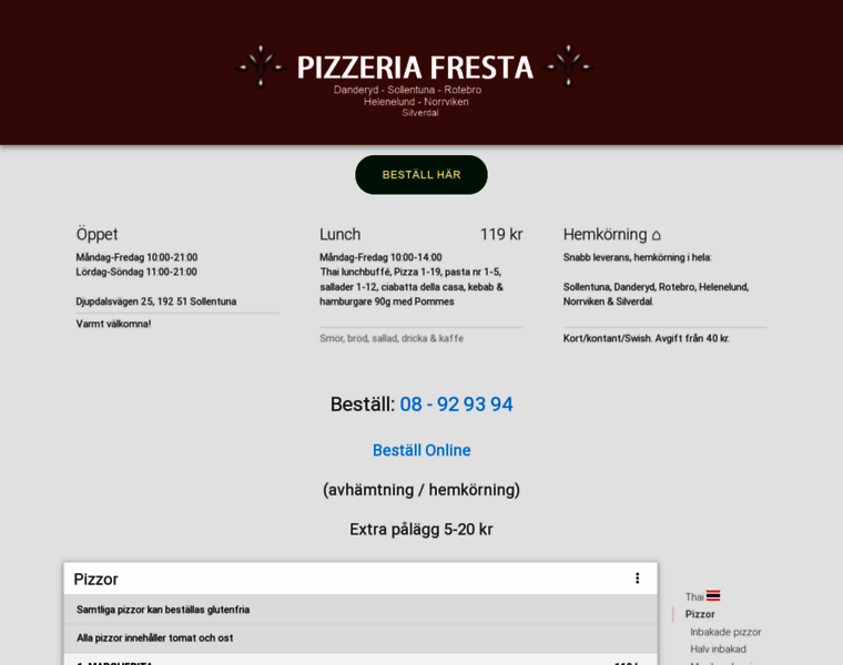 Pizzeriafresta.se thumbnail
