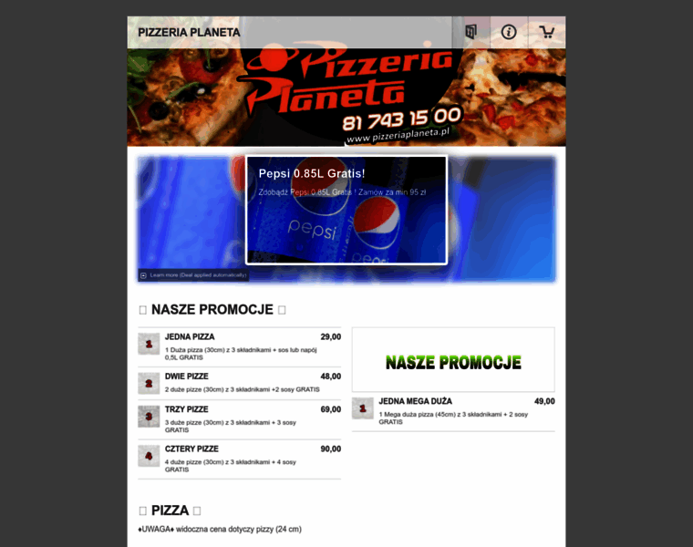 Pizzeriaplaneta.pl thumbnail