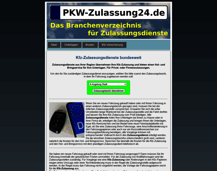 Pkw-zulassung24.de thumbnail
