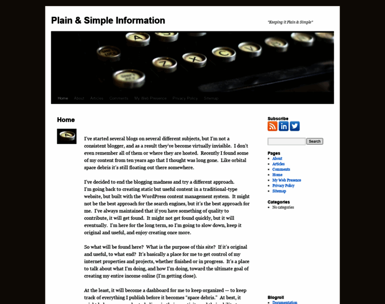 Plainsimpleinformation.com thumbnail