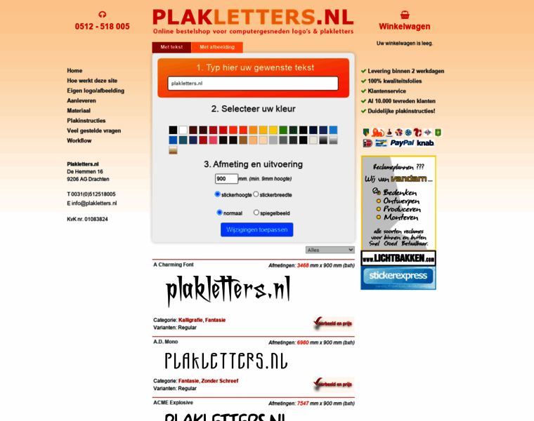 Plakletters.nl thumbnail