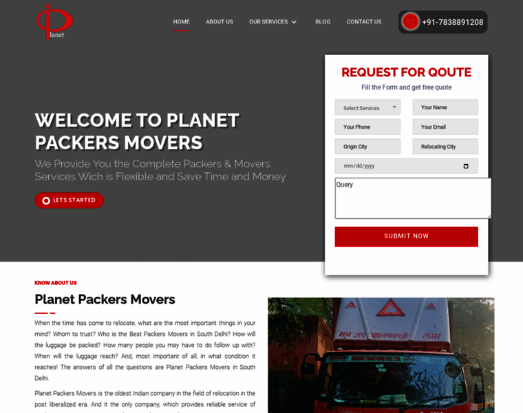 Planetpackersmovers.com thumbnail