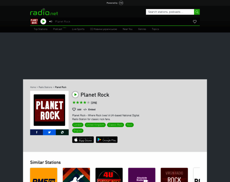 Planetrock.radio.net thumbnail