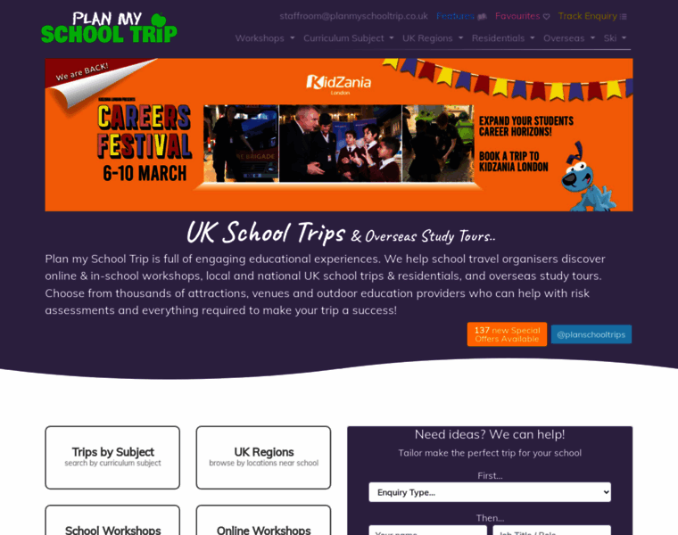 Planmyschooltrip.co.uk thumbnail