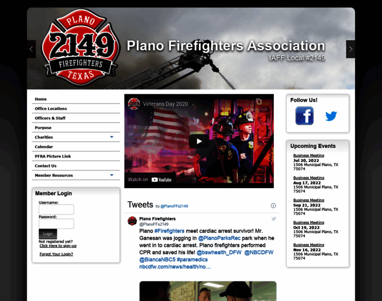 Planofirefighters.org thumbnail