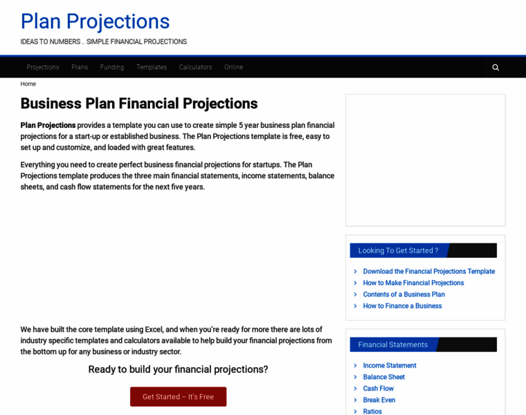 Planprojections.com thumbnail