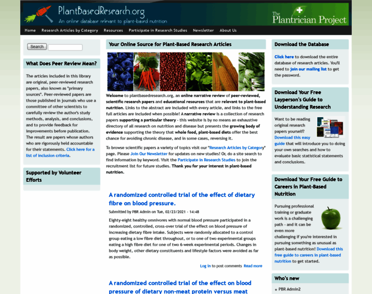 Plantbasedresearch.org thumbnail