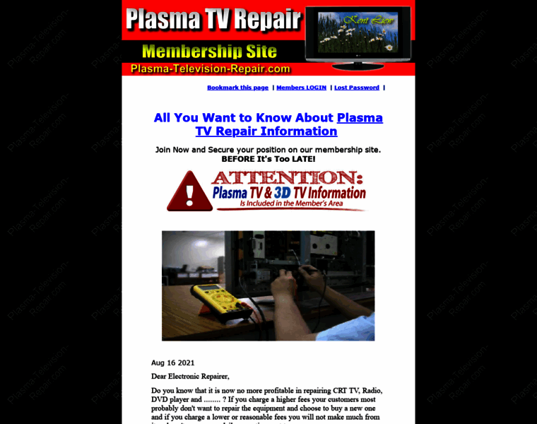 Plasma-television-repair.com thumbnail