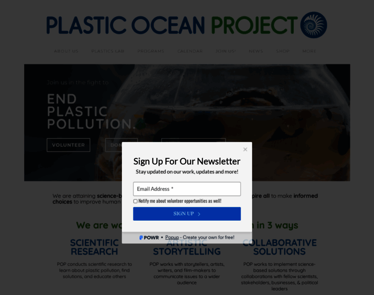 Plasticoceanproject.org thumbnail