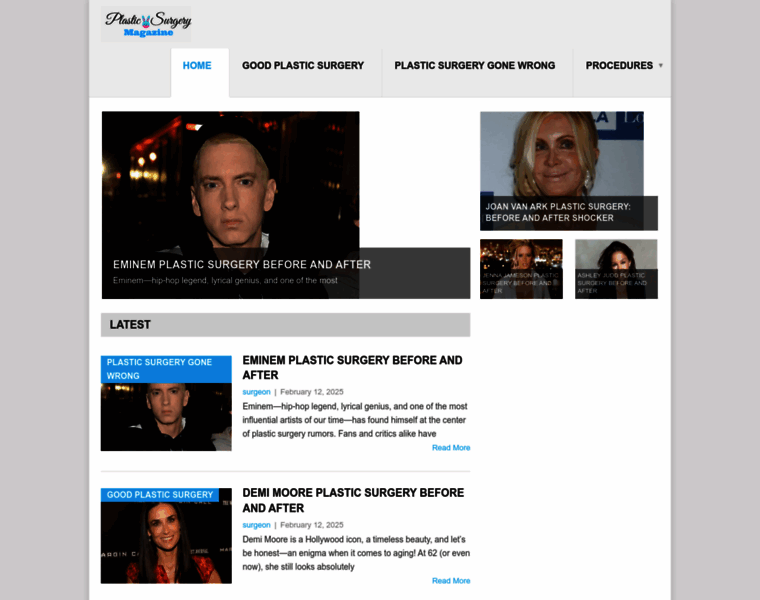 Plasticsurgerymagz.com thumbnail