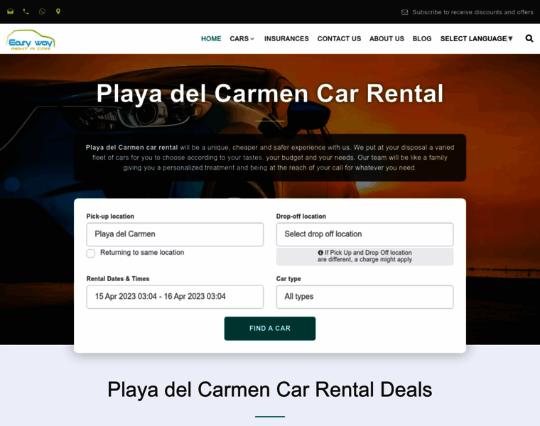 Playadelcarmencarrental.com thumbnail