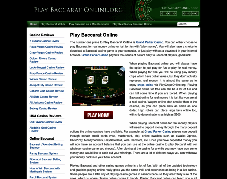 Playbaccaratonline.org thumbnail