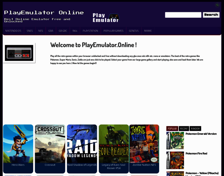 Playemulator.online thumbnail