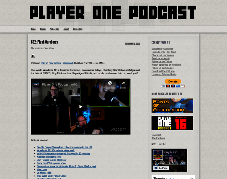 Playeronepodcast.com thumbnail