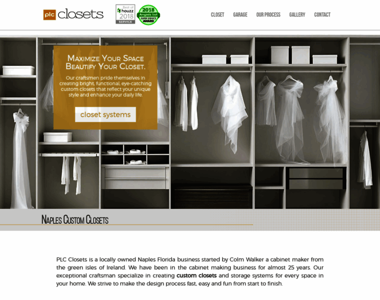 Plcclosets.com thumbnail