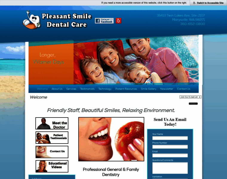 Pleasantsmiledentalcare.com thumbnail