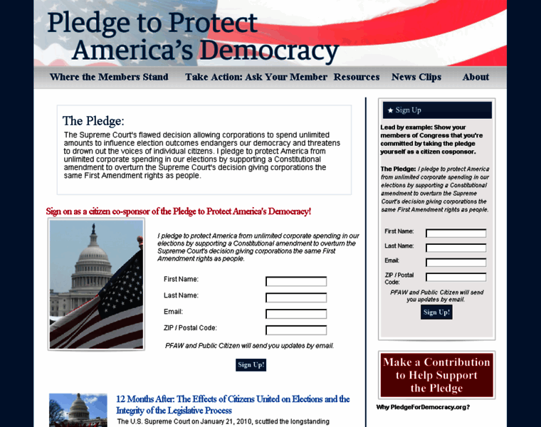 Pledgefordemocracy.org thumbnail