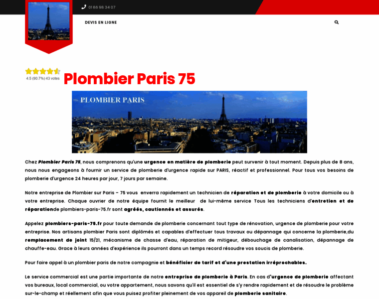 Plombiers-paris-75.fr thumbnail