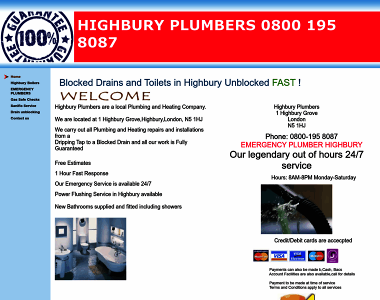 Plumber-boiler-highbury.co.uk thumbnail