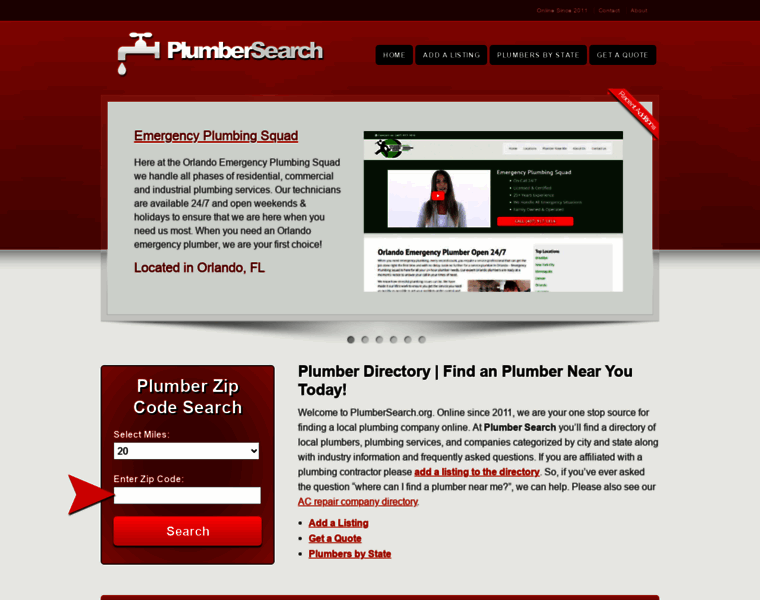 Plumbersearch.org thumbnail