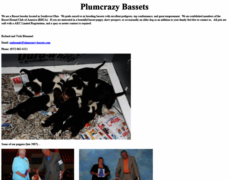 Plumcrazy-bassets.com thumbnail