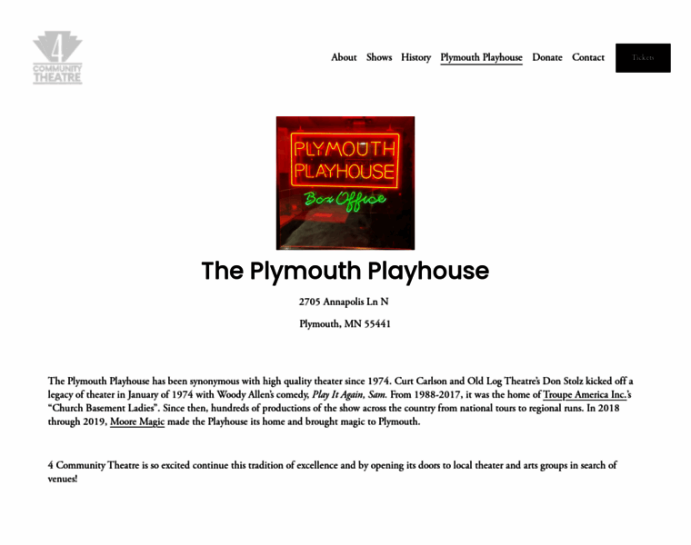 Plymouthplayhouse.com thumbnail