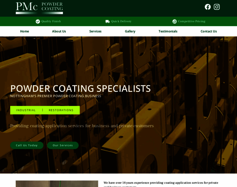 Pmcpowdercoating.com thumbnail